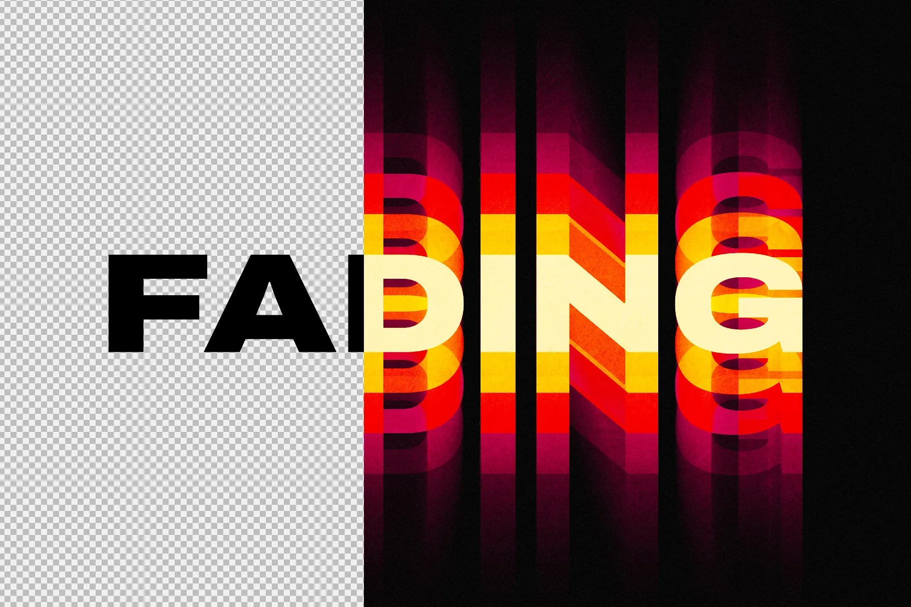 Prismatic Lines Text Effect 2